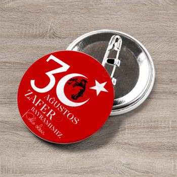 30 Ağustos Zafer Bayramı  4.4X 4.4 Buton Rozet online tasarla