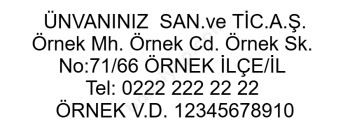 57X22 Firma Kaşesi online tasarla