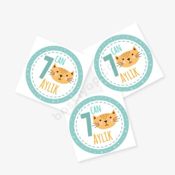 7 Aylık Bebek Etiket online tasarla