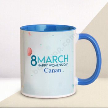 8 Mart Dünya Kadınlar Gününüz Kutlu Olsun Tasarımlı Kupa online tasarla