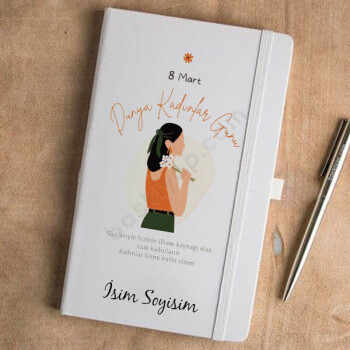 8 Mart Kadınlar Gününe Özel İsimli Ajanda online tasarla