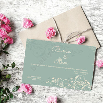 Açık Yeşil Üzeri Krem online tasarla