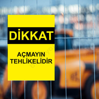 Açmayın Tehlikelidir Etiketi online tasarla