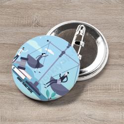 Adalet Terazisi Avukat Baskılı Buton Rozet online tasarla