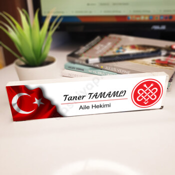 Aile Hekimi İçin Akrilik Masa İsimliği online tasarla