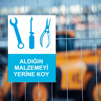Aldığın Malzemeyi Yerine Koy Etiketi online tasarla