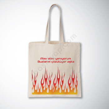 Alev Desenli Çanta online tasarla