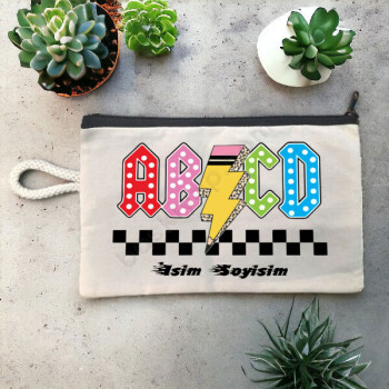 Alfabe Tasarımlı Baskılı Bez Kalemlik online tasarla