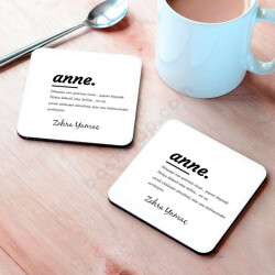 Anne Kelime Anlamı Bardak Altlığı online tasarla