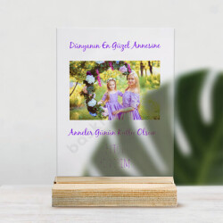 Anneye Hediye Pleksi Masaüstü Stand online tasarla