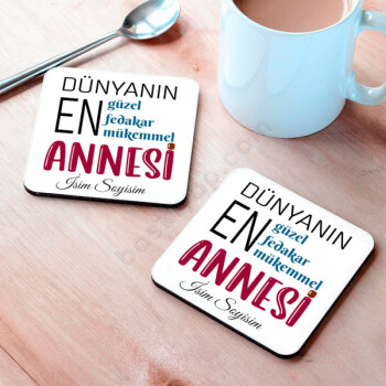 Anneye Özel Bardak Altlığı Tasarımı online tasarla