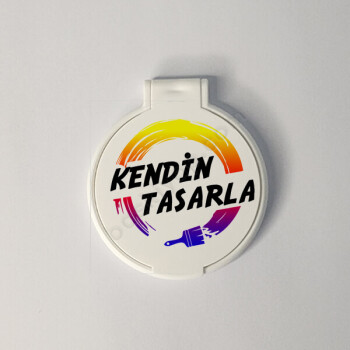 Anneye Özel Yuvarlak Beyaz Makyaj Aynası online tasarla