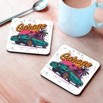 Arabalı Bardak Altlığı online tasarla