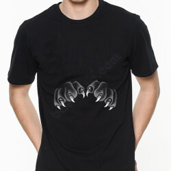 Aslan Pençeleri Baskılı Tişört online tasarla