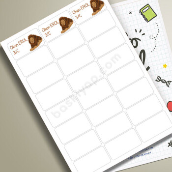 Aslanlı Okul Etiketi online tasarla