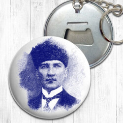 Atatürk Portreli Metal Açacak Anahtarlık online tasarla
