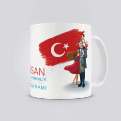 Atatürk Ve Çocuklar Tasarım Kupa Bardak online tasarla