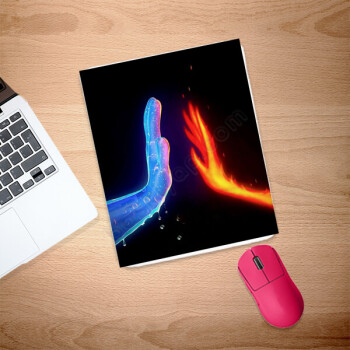 Ateş Ve Su Kişiye Özel Bilek Destekli Dikdörtgen Mouse Pad online tasarla