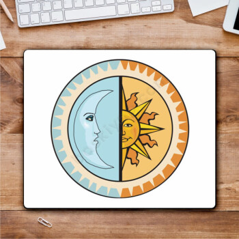 Ay Ve Güneş Silikon Tabanlı Mouse Pad online tasarla