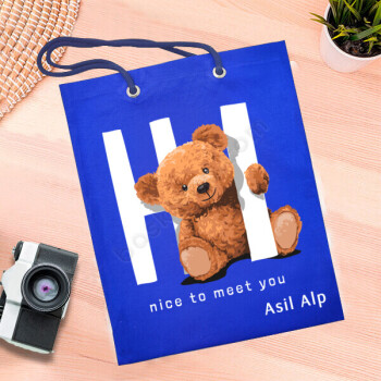 Ayı Tasarımlı Bez Çanta online tasarla