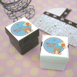 Ayıcıklı Bebek Etiket online tasarla