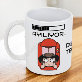 Ayılıyor Tasarımlı Baskılı Kupa online tasarla