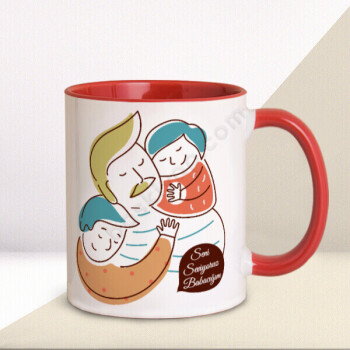 Baba Ve Çocukları Tasarımlı Kupa online tasarla