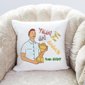 Babalar Günü Temalı Kişiye Özel Yastık online tasarla