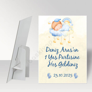 Baby Shower Ayaklı Pano Tasarımı online tasarla