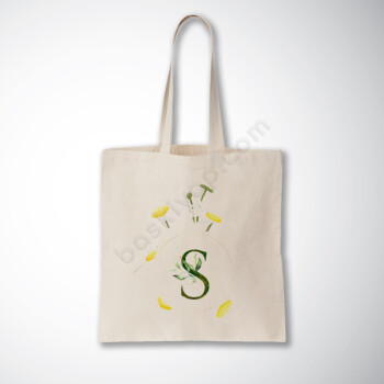 Papatya Desenli Harfli Promosyon Bez Çanta online tasarla