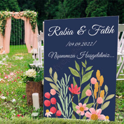 Bahar Çiçekleri 2 Baskılı Ayaklı Pano online tasarla