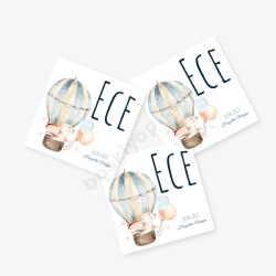 Balonlu Tavşan Sticker online tasarla