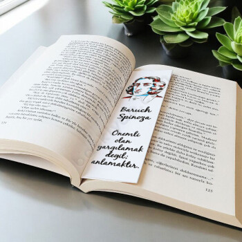 Baruch Spinoza Felsefe Tasarımlı Kitap Ayracı online tasarla