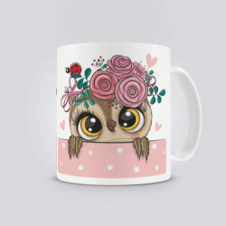 Baykuş Tasarım Kendin Tasarla Baskılı Kupa Bardak online tasarla