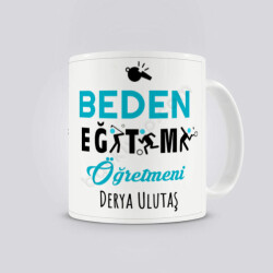 Beden Eğitimi Öğretmeni Tasarım Baskılı Kupa Bardak online tasarla