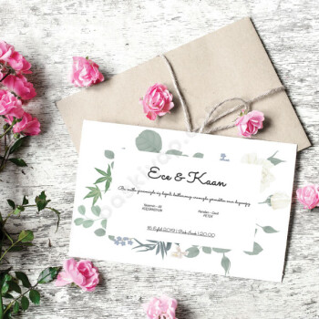 Beyaz Gül Desenli online tasarla