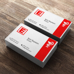 Beyaz Kırmızı Eczane Kartvizit online tasarla