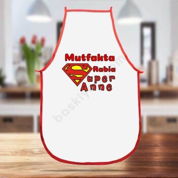 Annelere Özel Beyaz Mutfak Önlüğü online tasarla