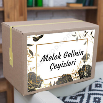 Beyaz Üstü Siyah Çiçekli online tasarla