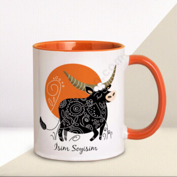 Boğa Tasarımlı İsimli Kupa online tasarla