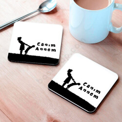 Canım Annem Tasarımlı Bardak Altlığı online tasarla