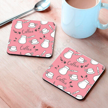 Cezve Desenli Bardak Altlığı online tasarla