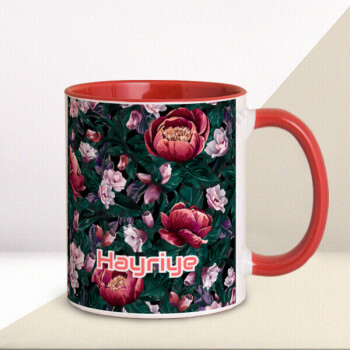 Çicek Desenli Bardak online tasarla