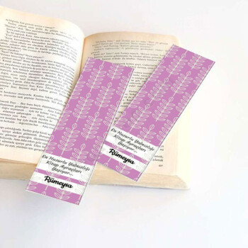 Çiçek Tasarımlı 2 Kitap Ayracı online tasarla