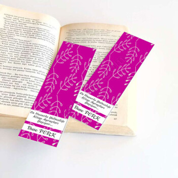 Çiçek Tasarımlı Kitap Ayracı online tasarla