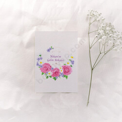 Çiçekli Bohça Kartı online tasarla