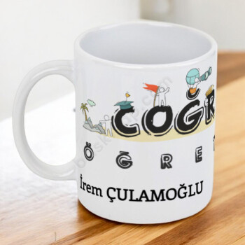 Coğrafya Öğretmenine Özel Baskılı Kupa online tasarla