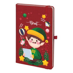 Cüce Tasarımlı Tasarımlı Kırmızı Ajanda Defter online tasarla