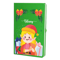 Cüce Tasarımlı Tasarımlı Yeşil Ajanda Defter online tasarla