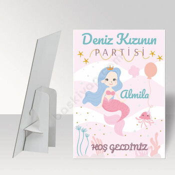Denizkızı Tasarımlı Baby Shower Ayaklı Pano online tasarla